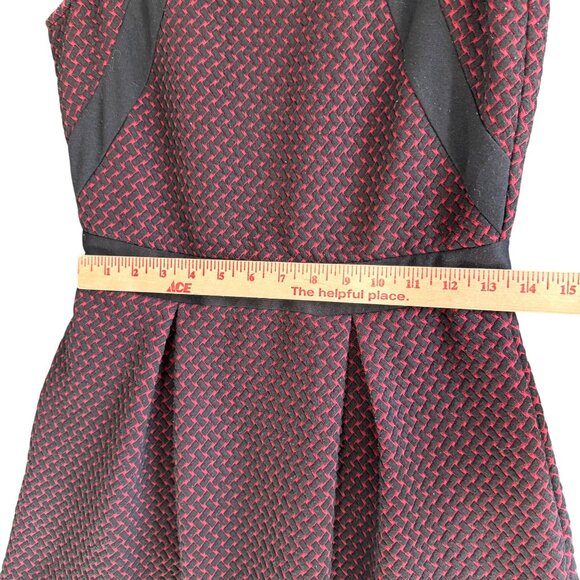 Tabitha Womens Sleeveless Textured Dress Size 4 Black & Red Pattern - Picture 6 of 9